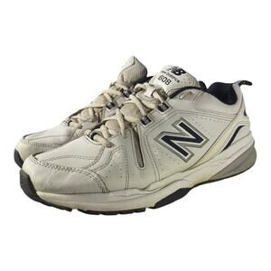 New Balance 608 Shoes Men’s Size 10.5 White Navy MX608WN5 Leather Comfort Insert